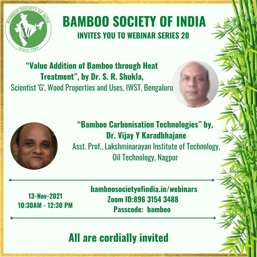 Value Addition of Bamboo through Heat Treatment, Bamboo Carbonisation Technologies