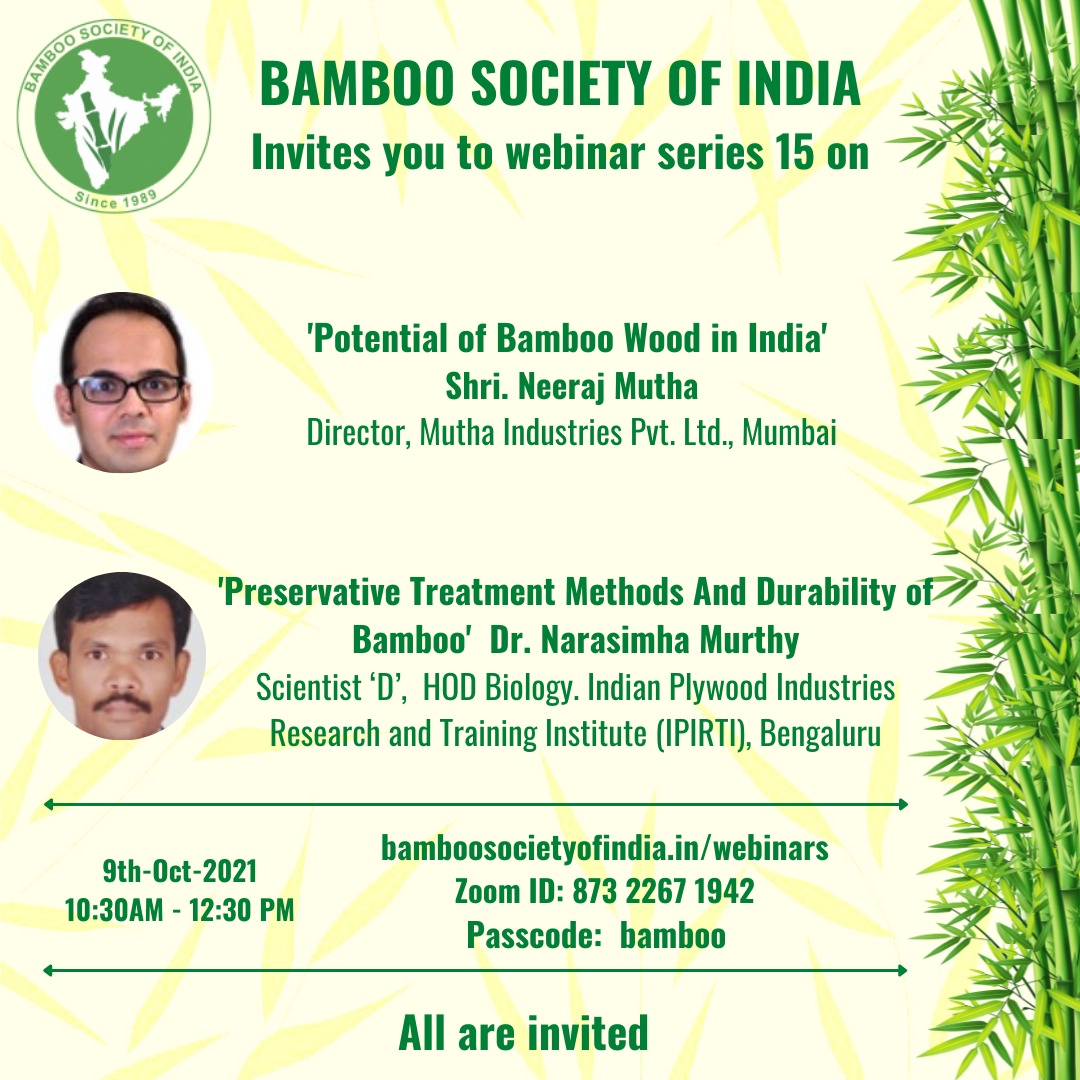 Potential of Bamboo Wood in India, Preservative Treatment Methods and Durability of Bamboo